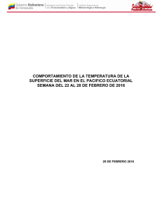 comportamiento de la temperatura de la superficie del mar