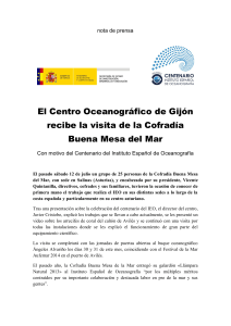 El Centro Oceanográfico de Gijón recibe la visita de la Cofradía