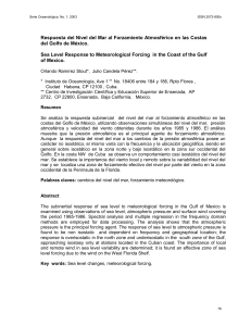 Respuesta del Nivel del Mar al Forzamiento Atmosférico en las