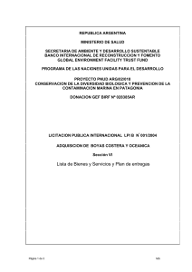 Lista de Bienes y Servicios y Plan de entregas