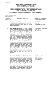 comisión estatal de elecciones división de planificación desglose de