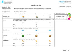Predicción del sábado