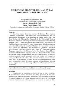 tendencias del nivel del mar en las costas del caribe mexicano