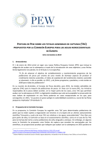 postura de pew sobre los totales admisibles de capturas (tac)