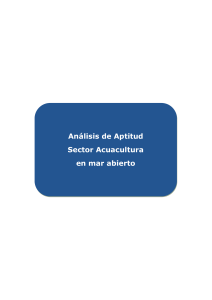 Análisis de Aptitud Sector Acuacultura en mar abierto