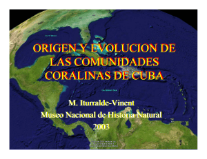 origen y evolucion de las formaciones coralinas de cuba