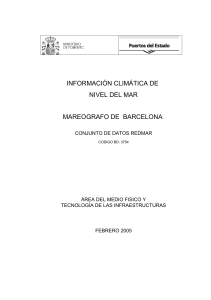información climática de nivel del mar mareografo de barcelona