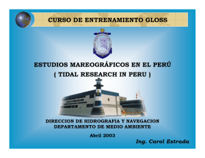 curso de entrenamiento gloss estudios mareográficos en el perú