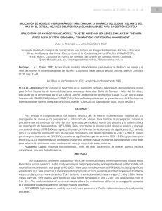 aplicación de modelos hidrodinámicos para evaluar la