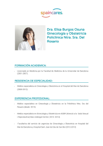 Dra. Elisa Burgos Osuna Ginecología y Obstetricia Policlínica Ntra