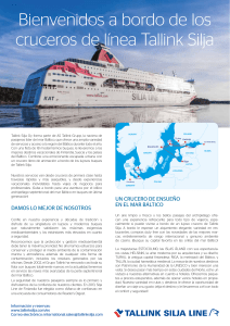 Bienvenidos a bordo de los cruceros de l&iacute;nea Tallink Silja