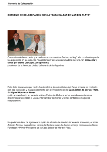 Convenio de Colaboración - Casal Argentino en Baleares