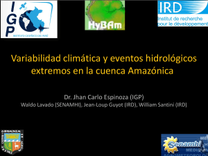 Variabilidad climática y eventos hidrológicos extremos en la cuenca