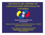 eficiencia del sistema de capitalización individual en colombia