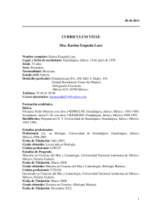 CURRICULUM VITAE Dra. Karina Esqueda Lara