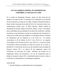 ACTA DE ASAMBLEA GENERAL DE CONDÓMINOS DEL