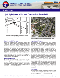 Hoja de Datos de la Zanja de Ferrocarril de San Gabriel