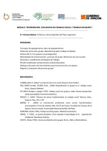 módulo “intervención con grupos en trabajo social y trabajo en