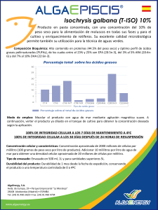 FICHA DE PRODUCTO Isochrysis galbana