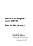Practicas de Empresa Curso 2006/07 Aula del Mar (Málaga)
