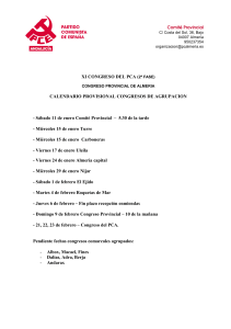 Calendario Congresos Locales