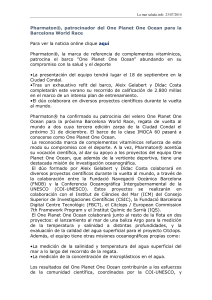 Pharmaton®, patrocinador del One Planet One Ocean para la