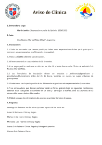 Aviso de Cl&iacute;nica - Club N&aacute;utico Mar del Plata