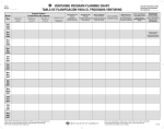 venturing program planning chart tabla de planificación para el
