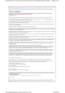 P&aacute;gina 1 de 1 Noticias del mar y la pesca en el primer diario del