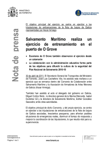 Nota de prensa - Salvamento Mar&iacute;timo
