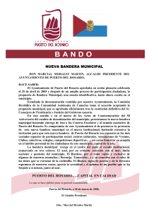 bando nueva bandera municipal - Ayuntamiento de Puerto del