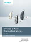 Siemens Receiver-in-Canal (RIC) Hearing Aids User Manual