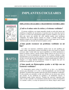 Implantes cocleares y trastornos vestibulares