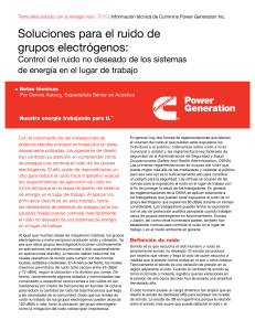 Soluciones para el ruido de grupos electrógenos