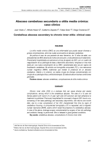 Absceso cerebeloso secundario a otitis media crónica: caso clínico