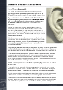 El arte del oído: educación auditiva