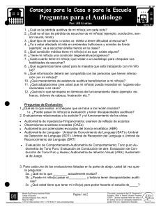 Preguntas para el Audiologo - University of Nevada, Reno