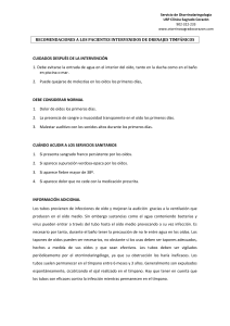 Pacientes intervenidos de tubos de ventilación