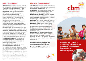 CBM EAR HEARING CARE LEAFLET - spanish