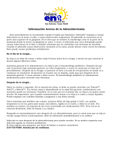 Información Acerca de la Adenoidectomía