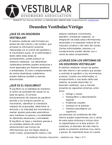 Desorden Vestibular/Vértigo