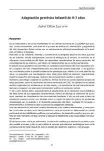 Adaptaci&oacute;n prot&eacute;sica infantil de 0-3 a&ntilde;os - T-oigo