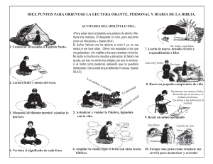 diez puntos para orientar la lectura orante, personal y diaria de la