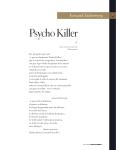 Psycho Killer - Letras Libres