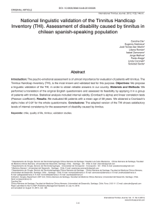 National linguistic validation of the Tinnitus Handicap Inventory (THI