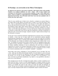 El Paralaje y su corrección en las Miras Telescópicas