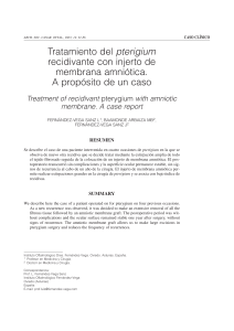 Tratamiento del pterigium recidivante con injerto de membrana