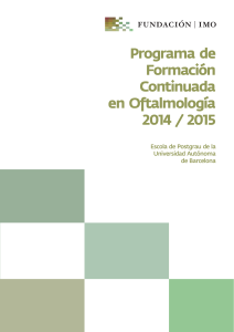 Programa de Formación Continuada en Oftalmología 2014