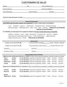 cuestionario de salud - Heritage Valley Eye Care