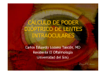 CÁLCULO DE PODER DIÓPTRICO DE LENTES INTRAOCULARES